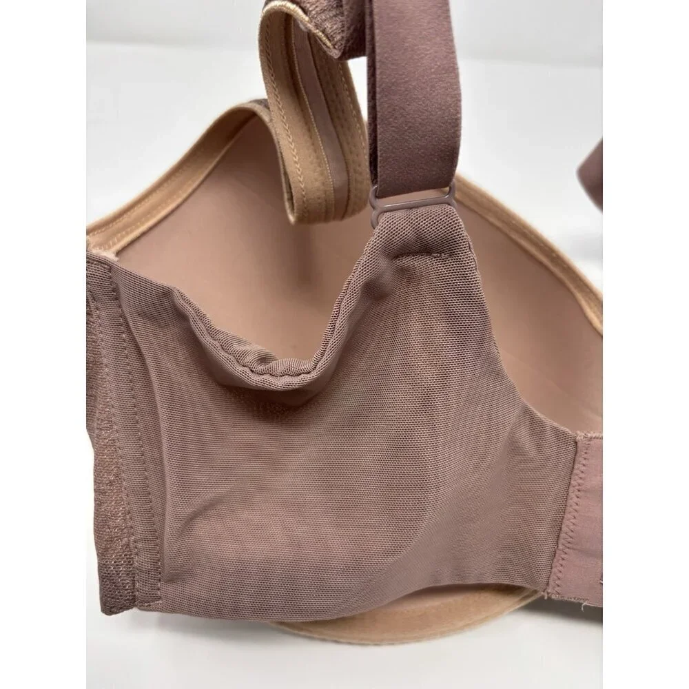 SOMA Hush Brown 36C Stunning Support Geo Lace Lined‎ Balconette Bra